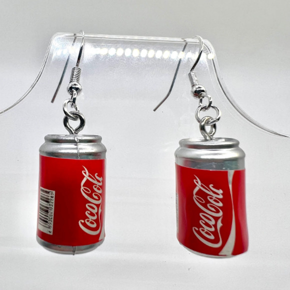Coke Can Earrings - Coca Cola Earrings - Coke Earrings - Drink Earrings - Picture 1 of 9